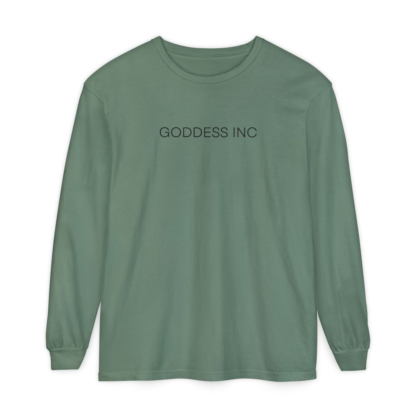 GODDESS INC Garment-dyed Long Sleeve T-Shirt