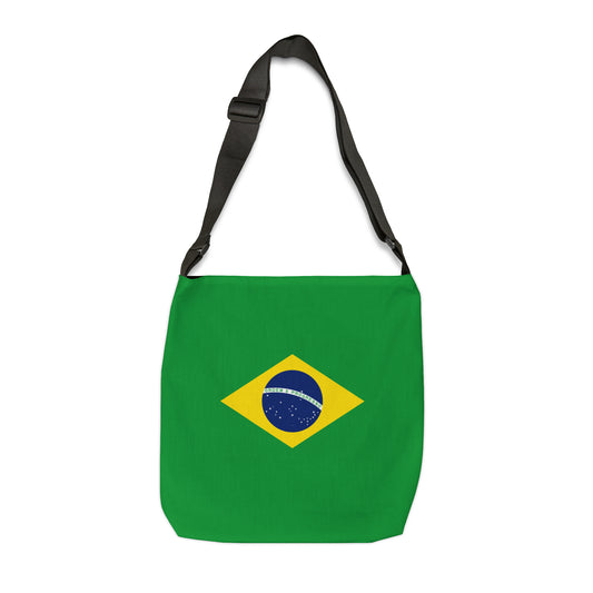 Brazilian Flag, Adjustable Tote Bag