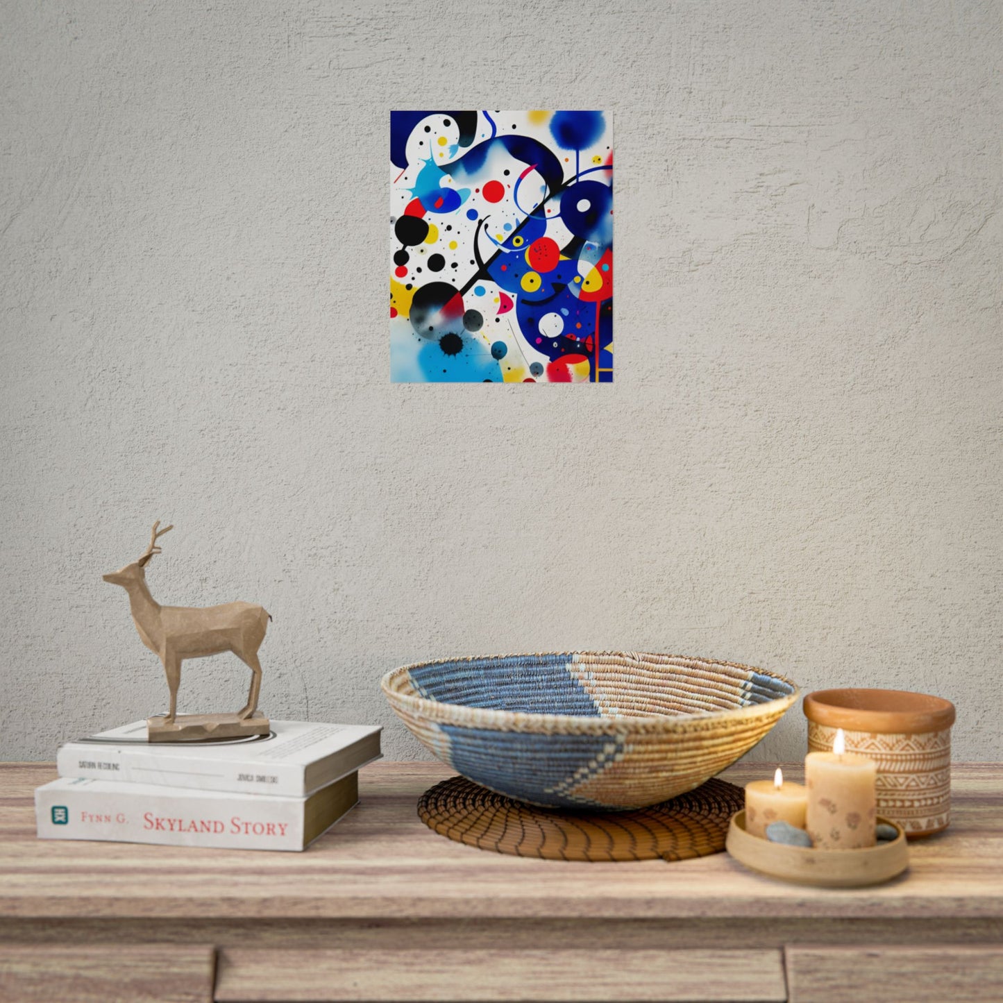 Rolled Poster, Inspired by Miro