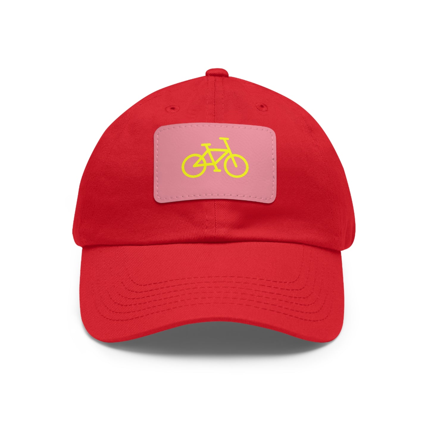 BIKE, Dad Hat with Leather Patch (Rectangle)