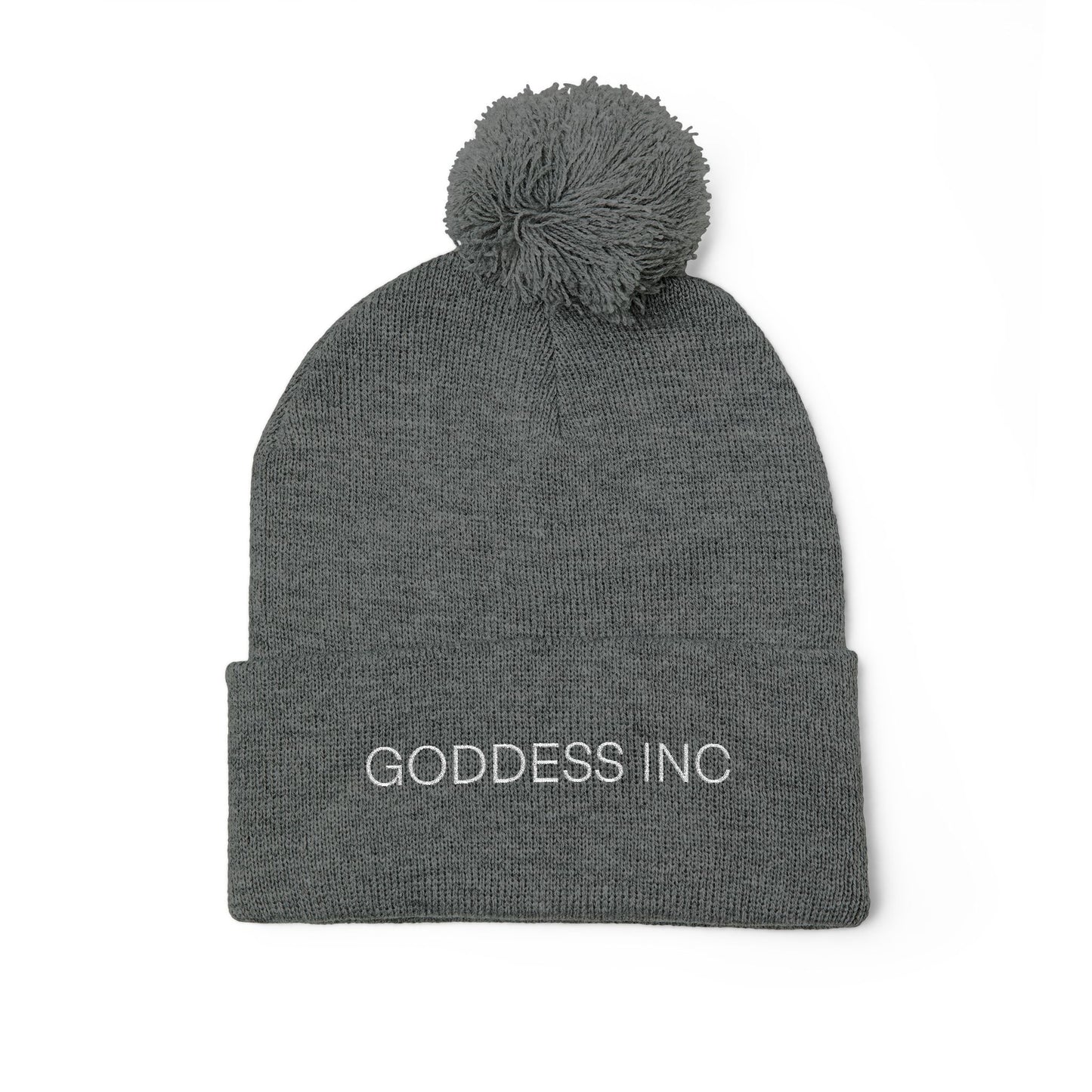 Goddess Inc, Pom-Pom Knit Cap (Embroidery)