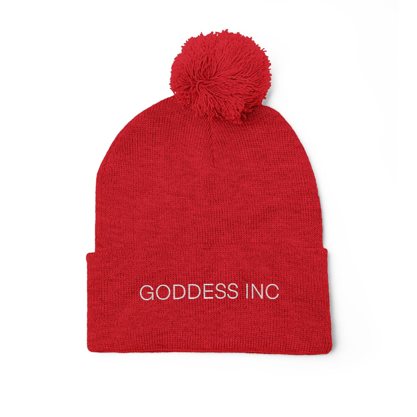 Goddess Inc, Pom-Pom Knit Cap (Embroidery)