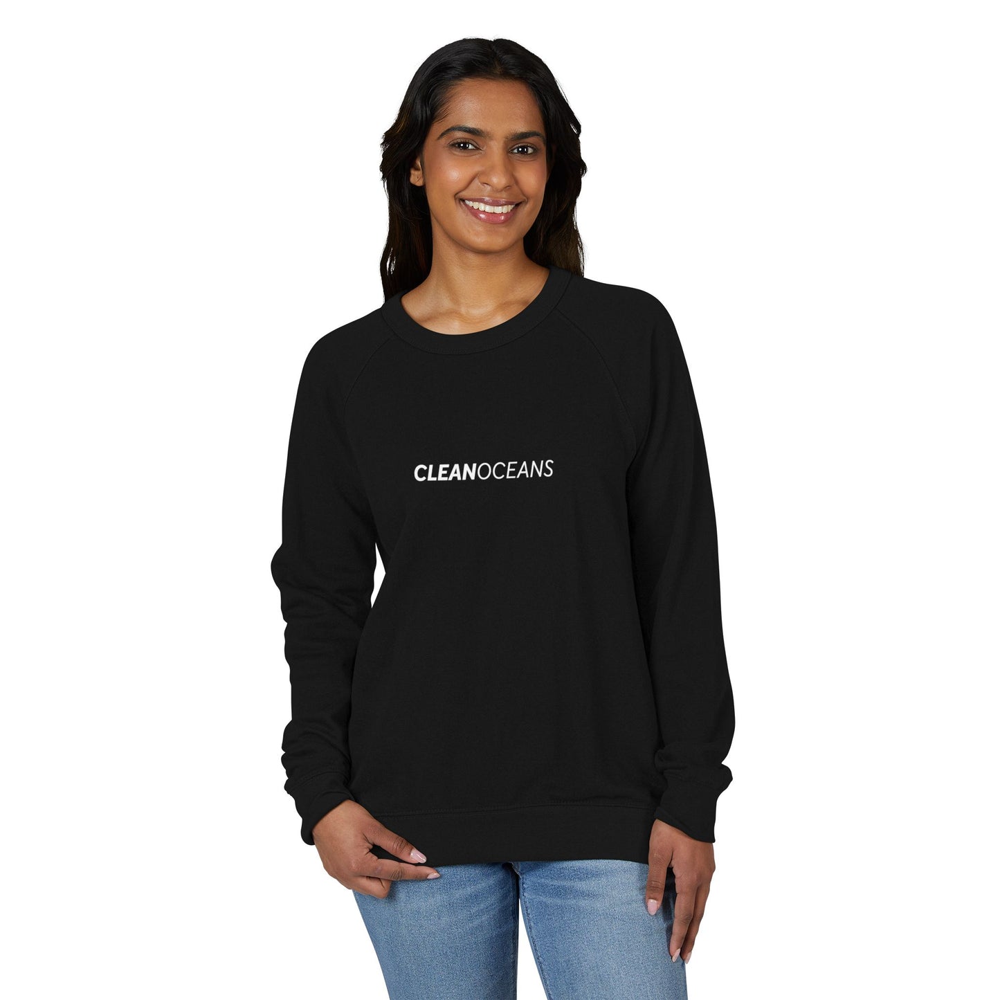 CleanOceans, Unisex French Terry Raglan Crewneck