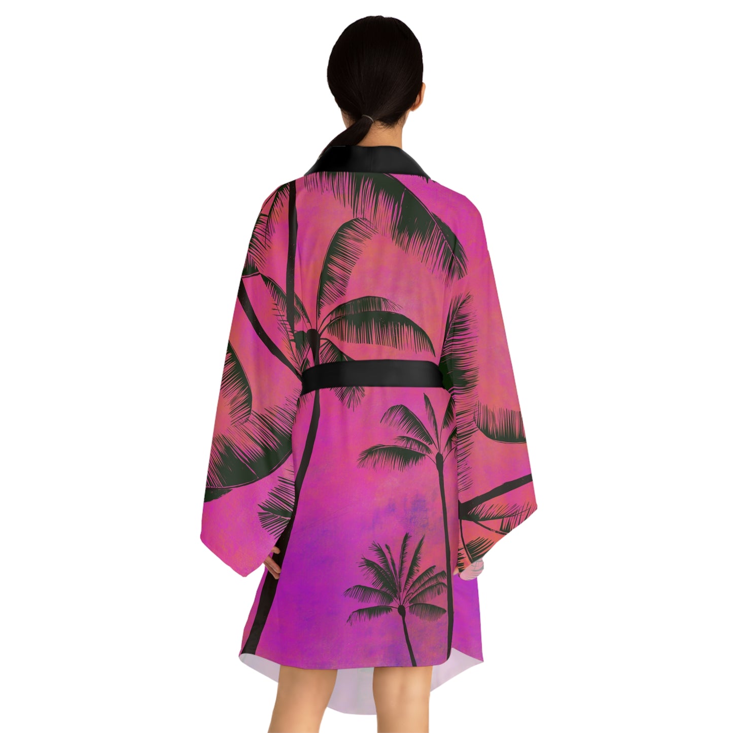 Tropical Long Sleeve Kimono Robe