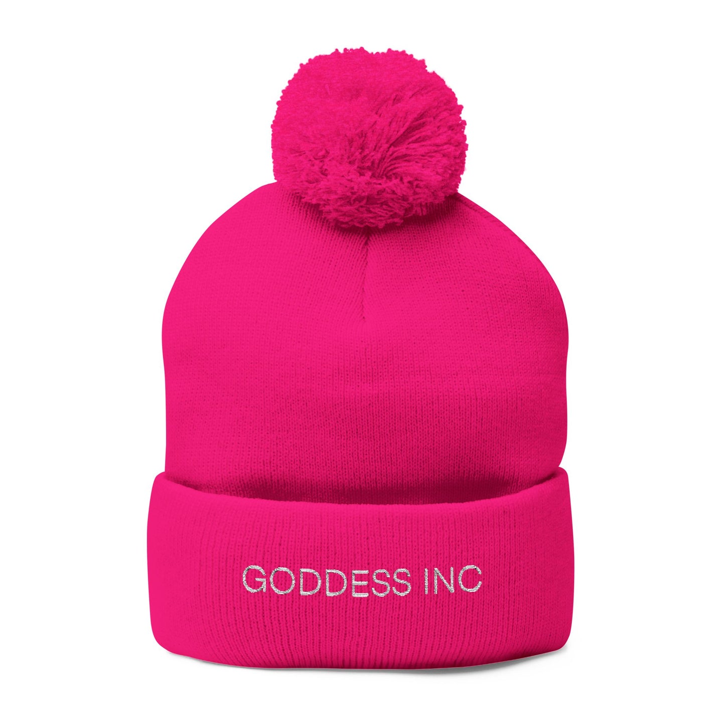 Goddess Inc, Pom-Pom Knit Cap (Embroidery)