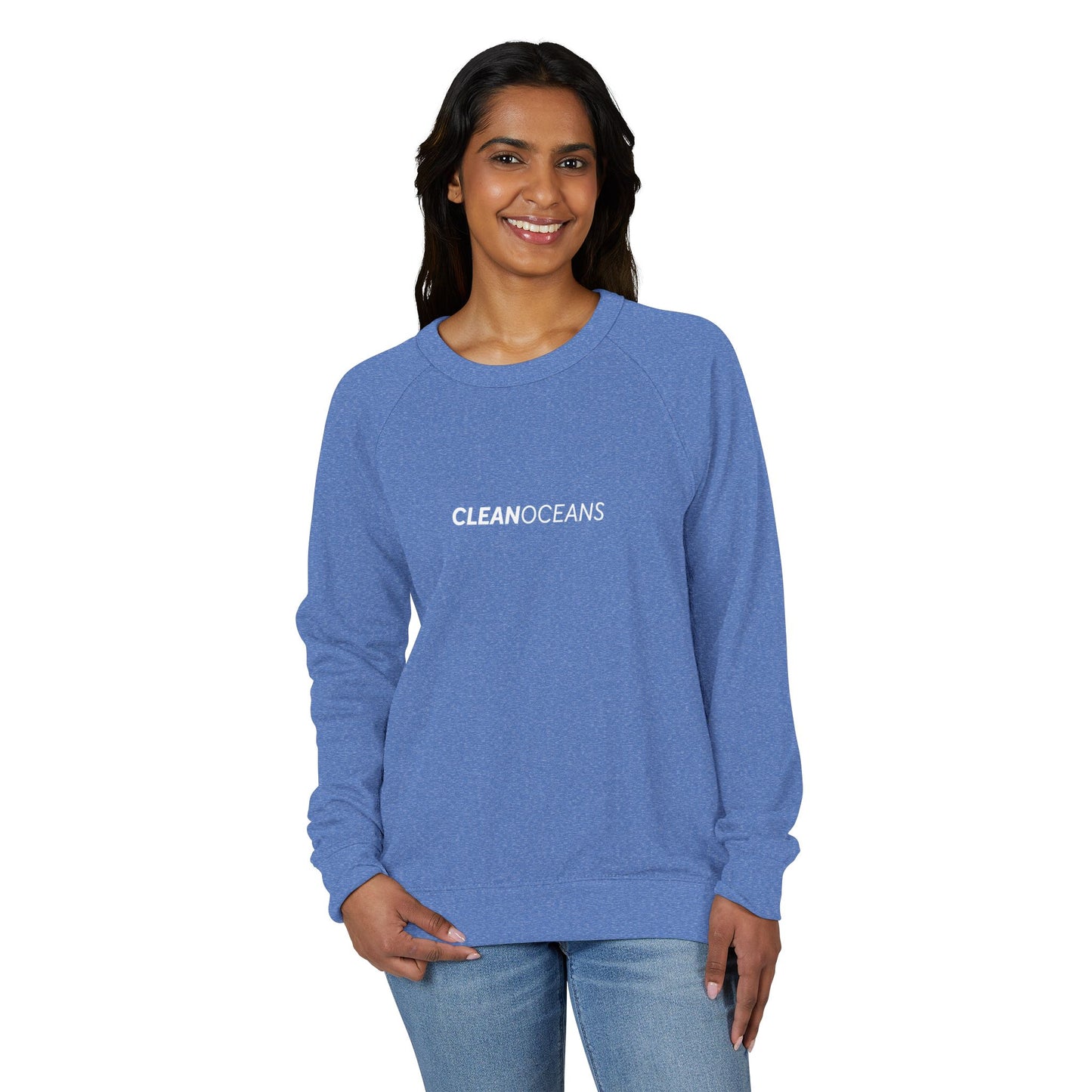 CleanOceans, Unisex French Terry Raglan Crewneck