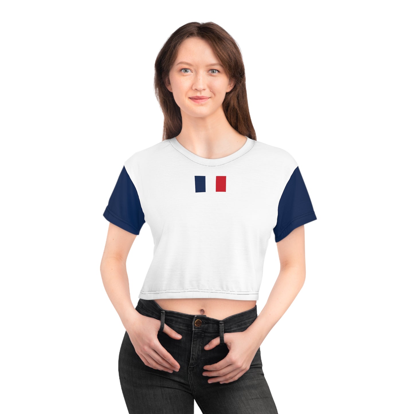 Tricolour Crop Tee, French Flag