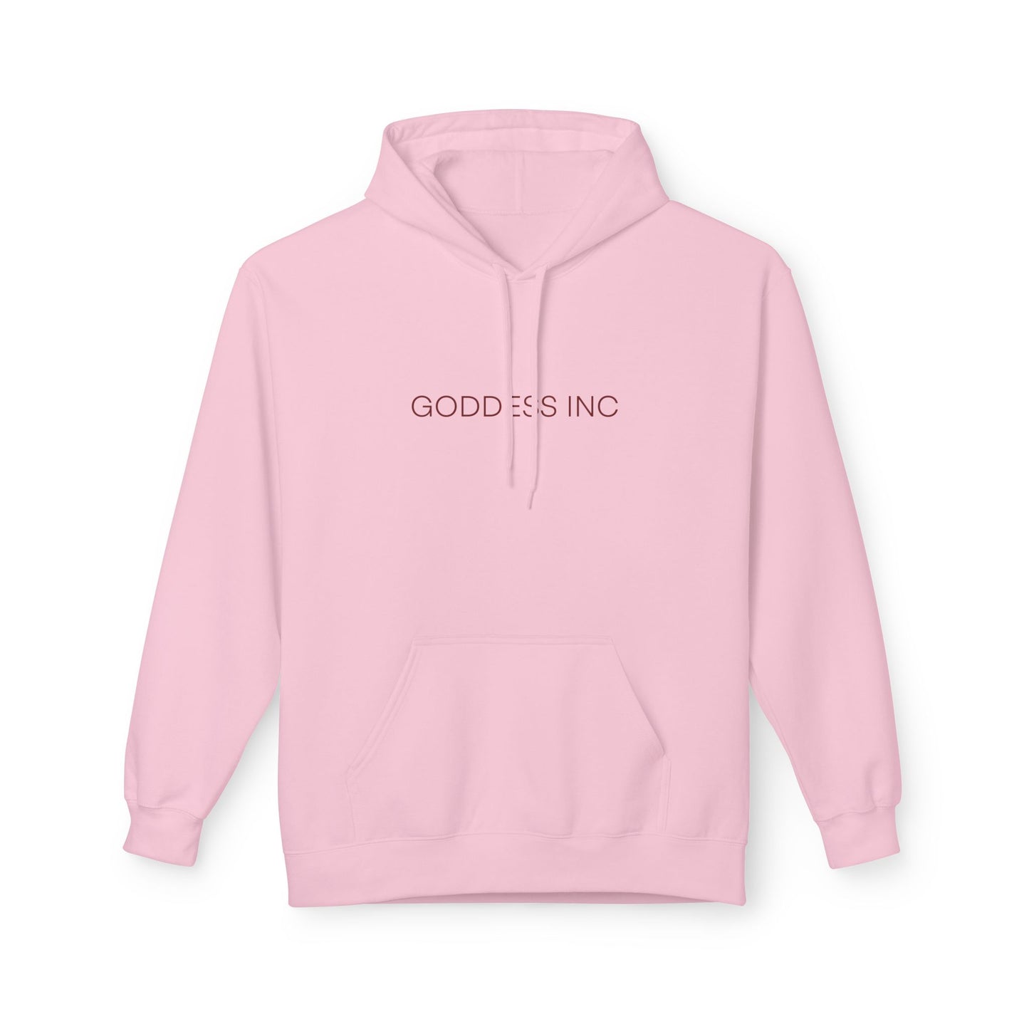 GODDESS INC, Midweight Softstyle Fleece Hoodie, Red Lettering