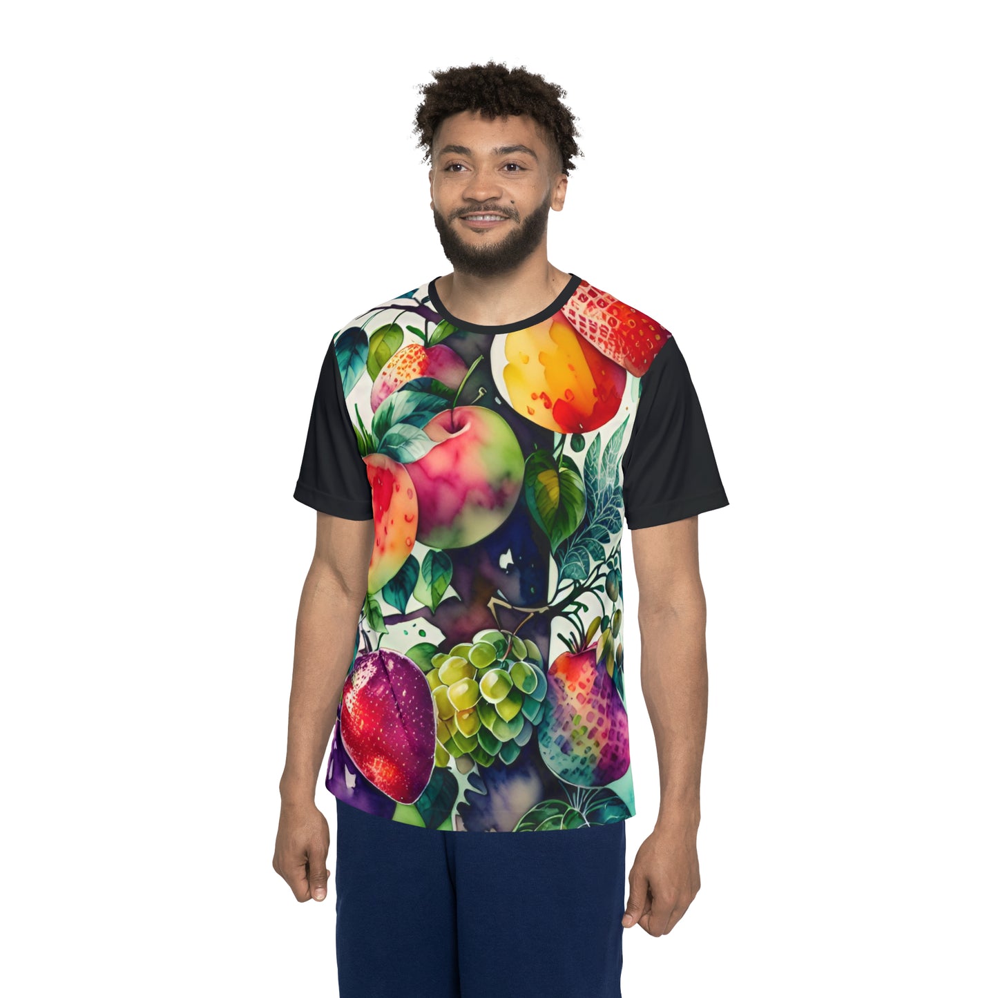 Fruit Garden watercolor, Men's Sports T-shirt