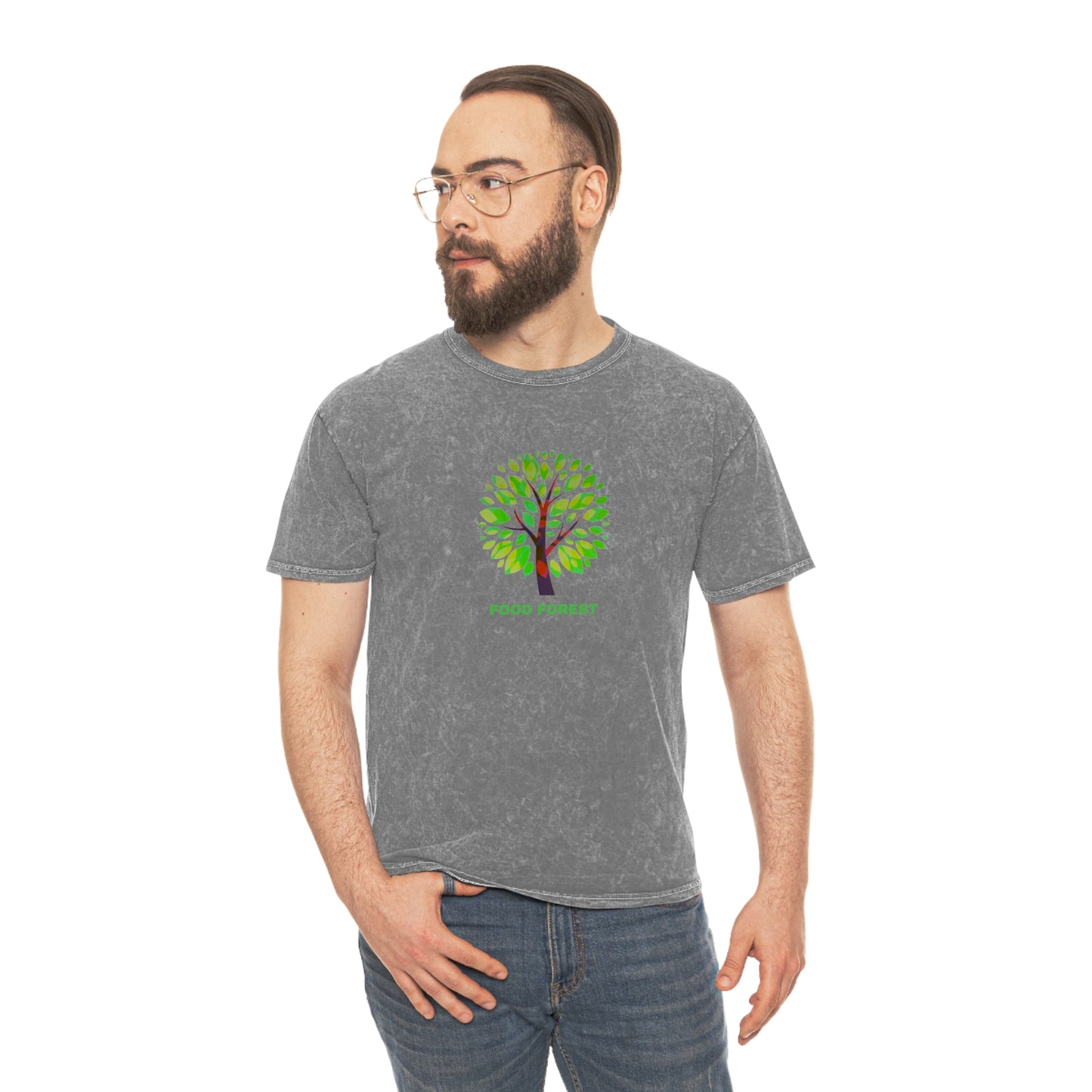 FOOD FOREST Unisex Mineral Wash T-Shirt