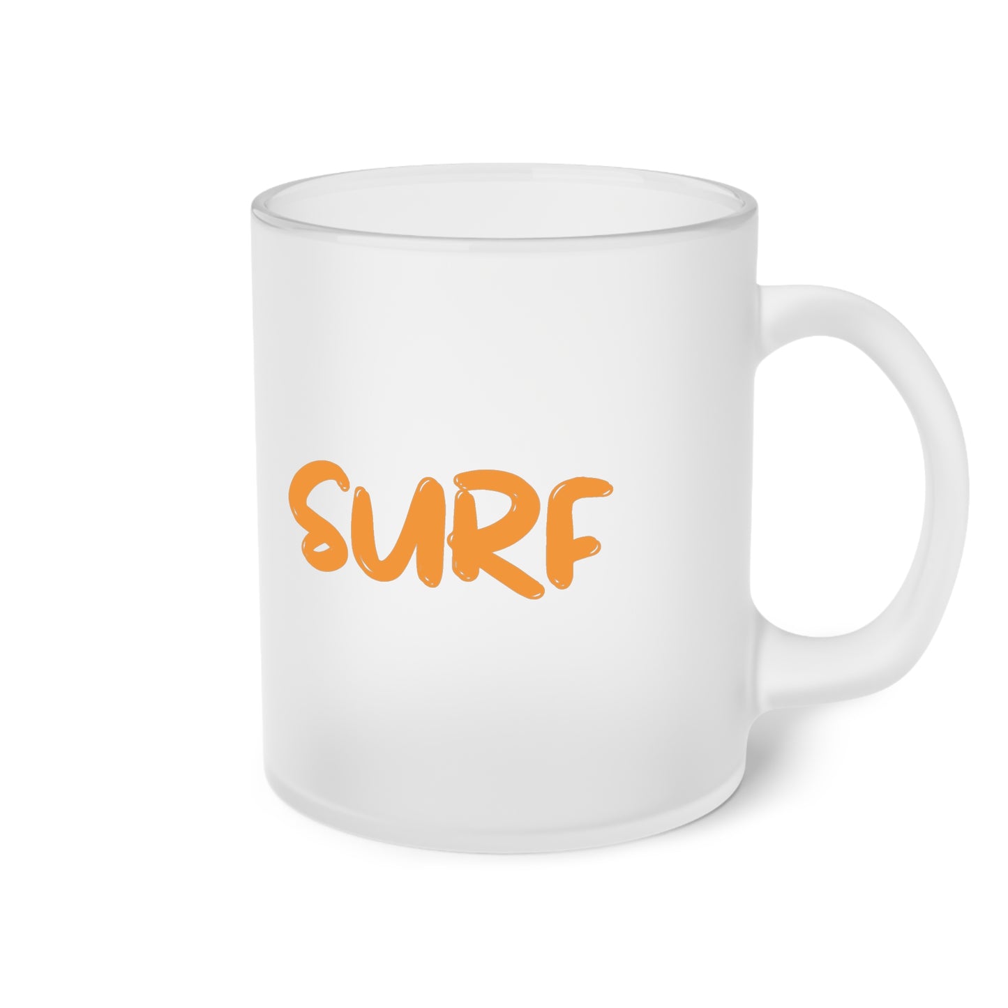 SURF Frosted Glass Mug, Orange
