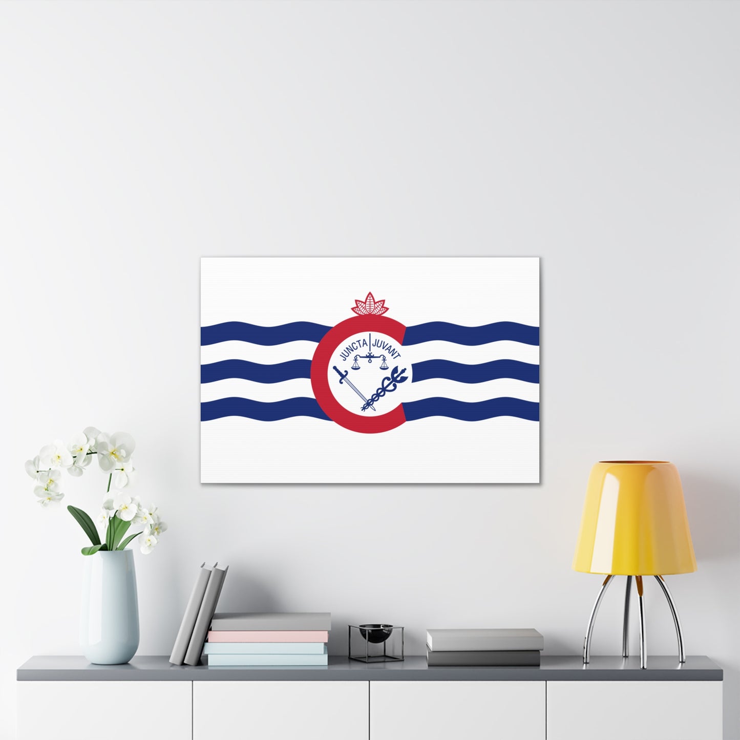 Cincinnati Flag, Canvas Stretched, 0.75"