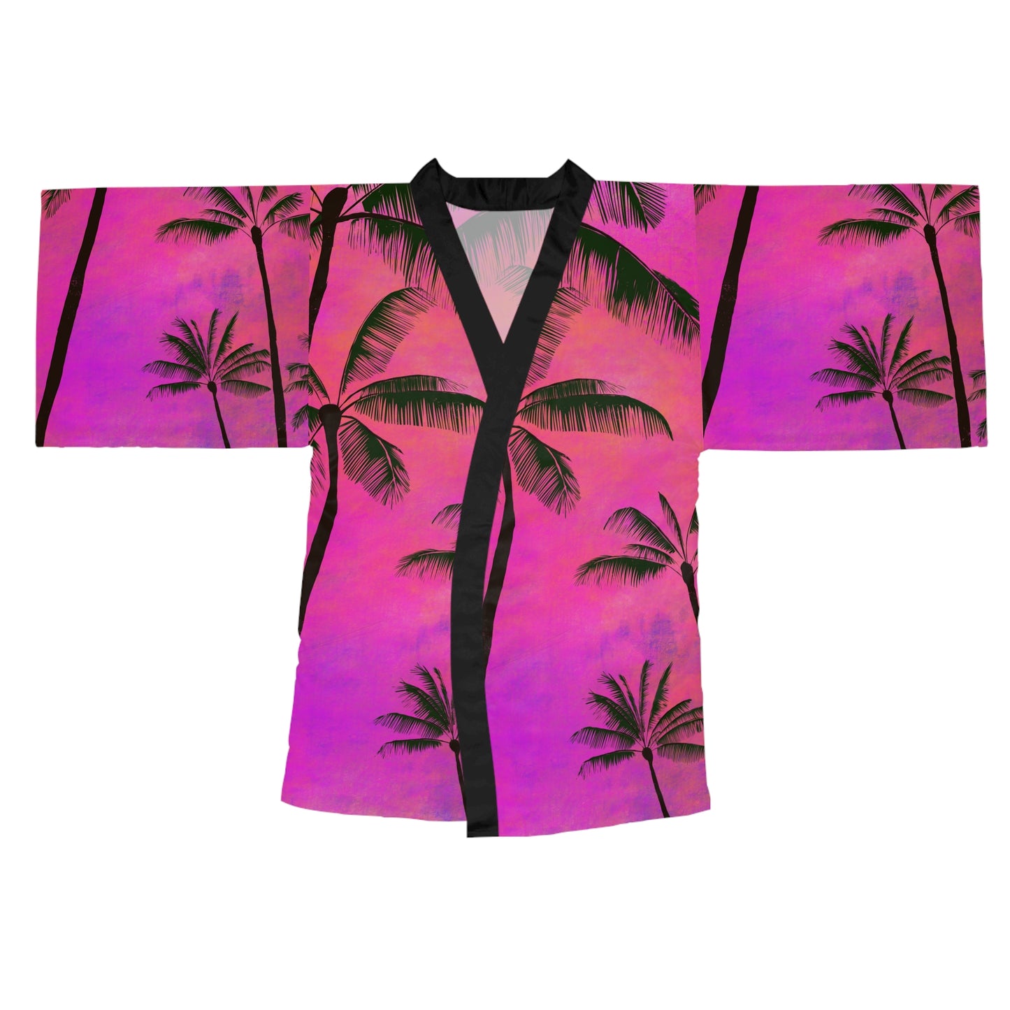 Tropical Long Sleeve Kimono Robe