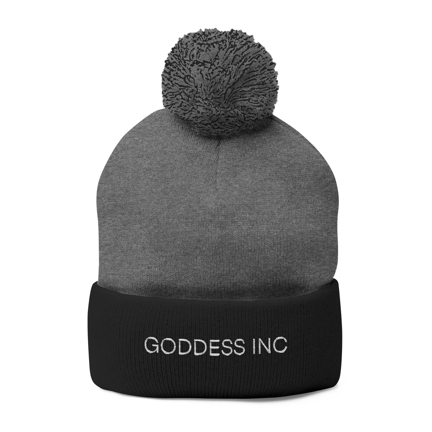 Goddess Inc, Pom-Pom Knit Cap (Embroidery)
