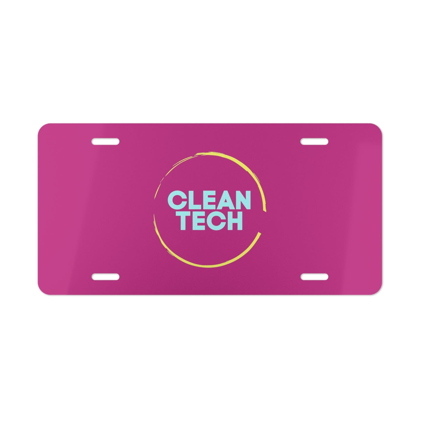 CLEANTECH License Plate, Pink
