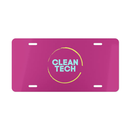 CLEANTECH License Plate, Pink