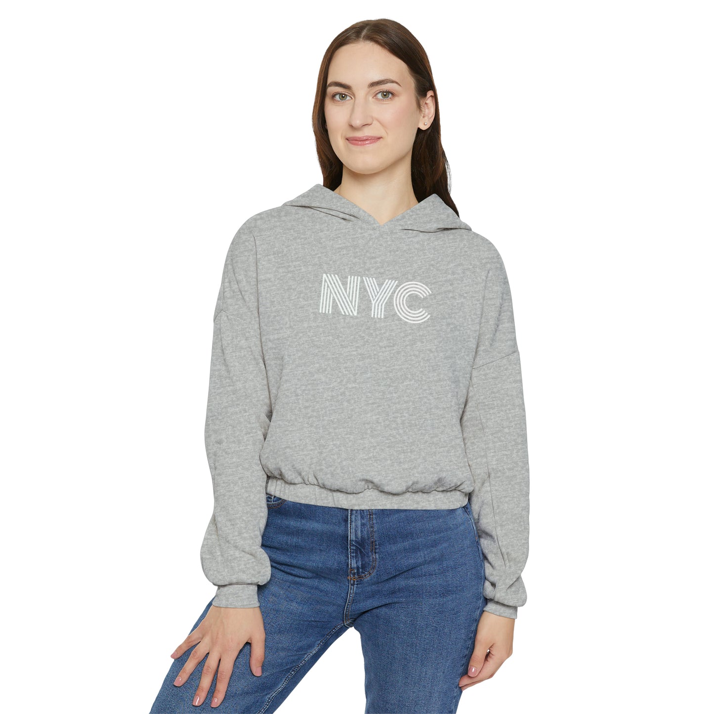 NYC, Women's Cinched Bottom Hoodie