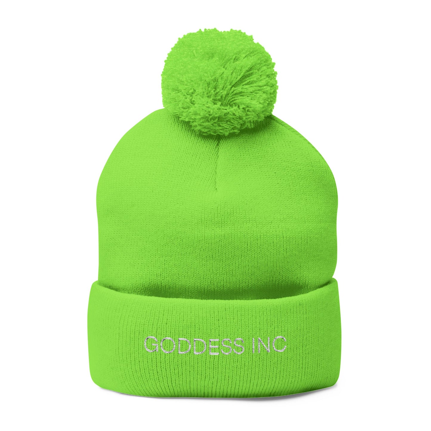 Goddess Inc, Pom-Pom Knit Cap (Embroidery)