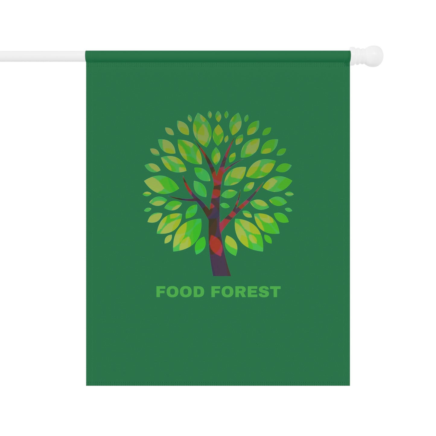 FOOD FOREST Garden & House Banner, Green