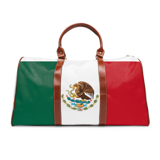 Mexican Flag Waterproof Travel Bag