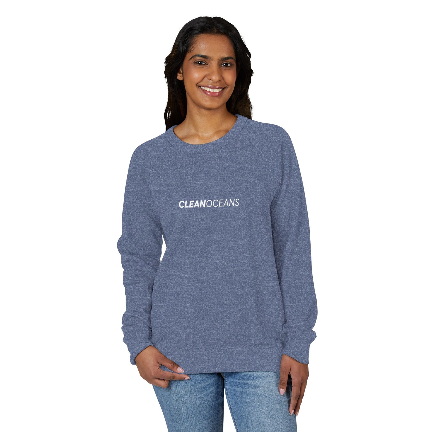 CleanOceans, Unisex French Terry Raglan Crewneck