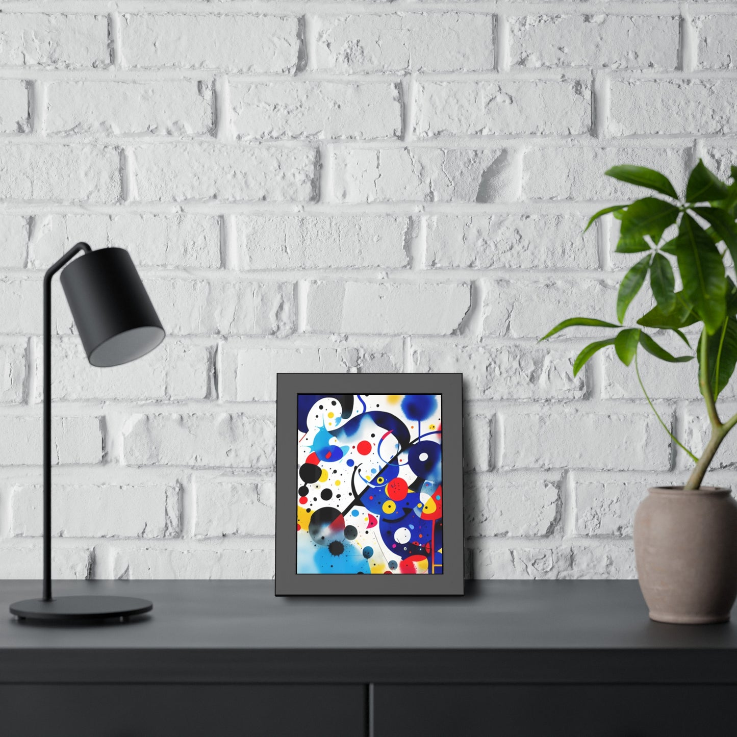 Framed Paper Poster, Inspired by Miro