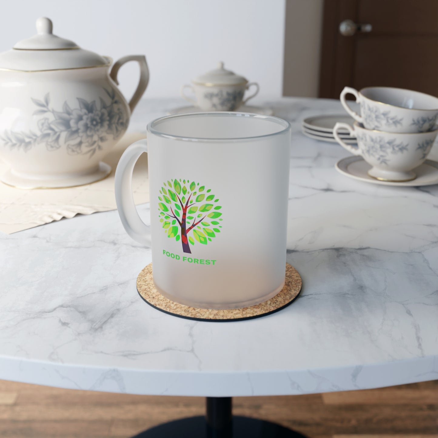 FOOD FOREST Frosted Glass Mug