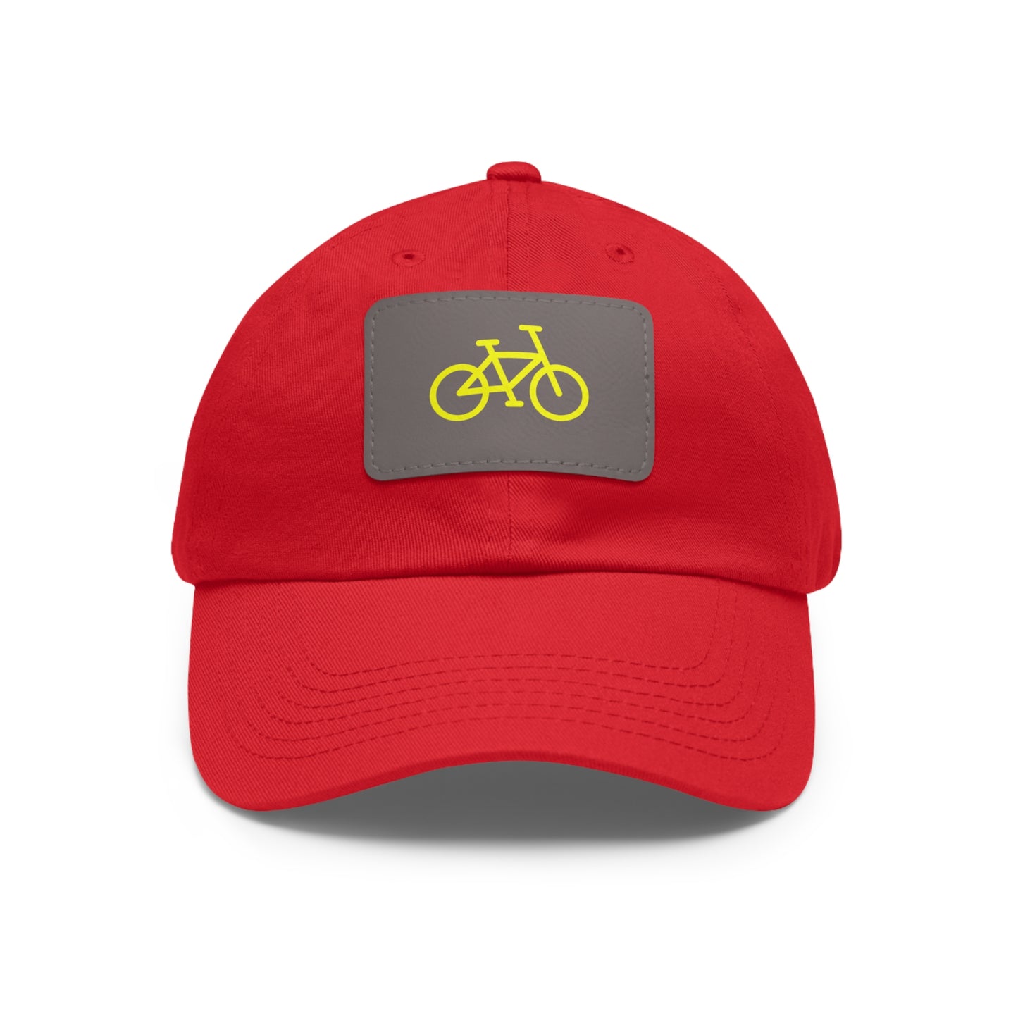 BIKE, Dad Hat with Leather Patch (Rectangle)