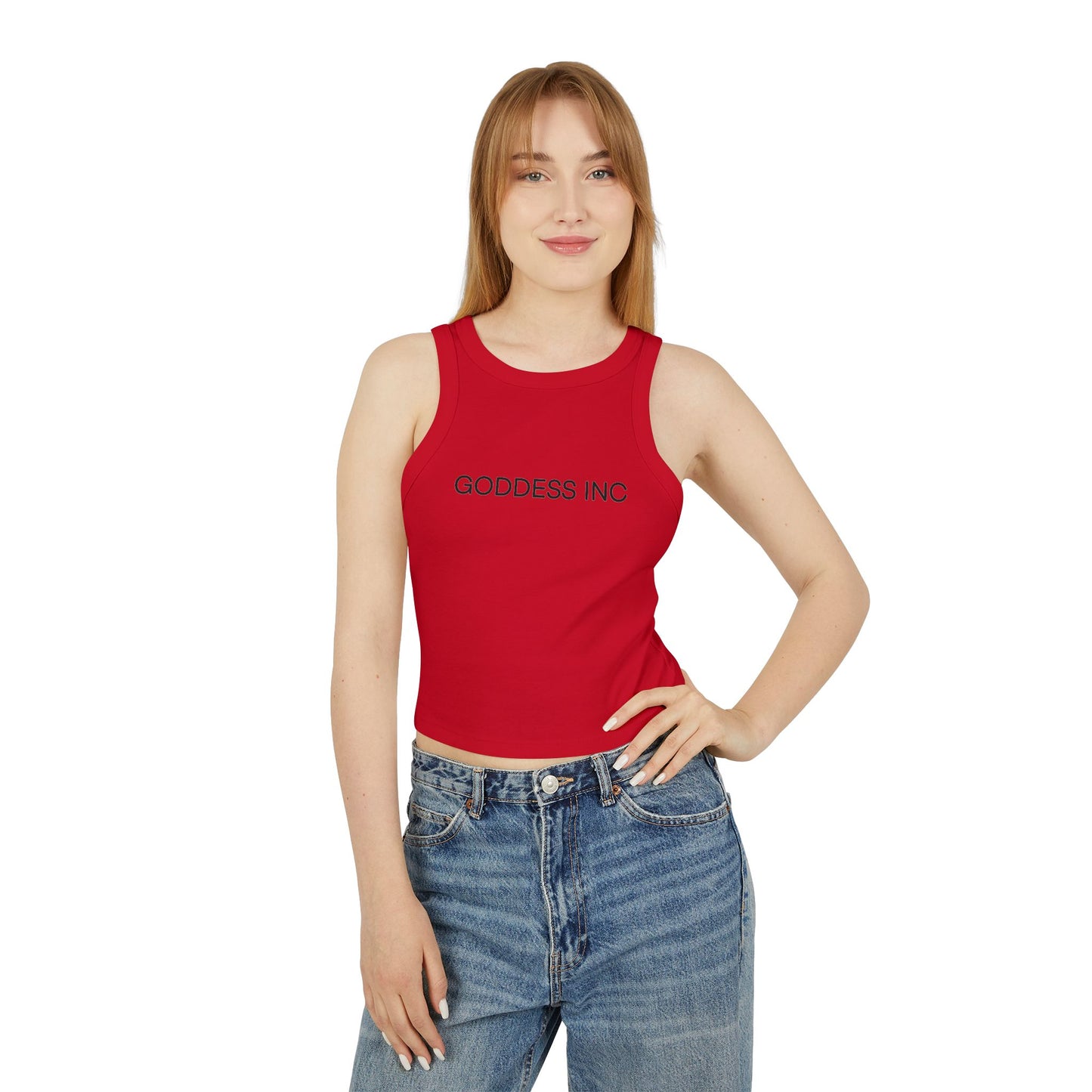 Goddess Inc, Women's Micro Rib Racer Tank Top