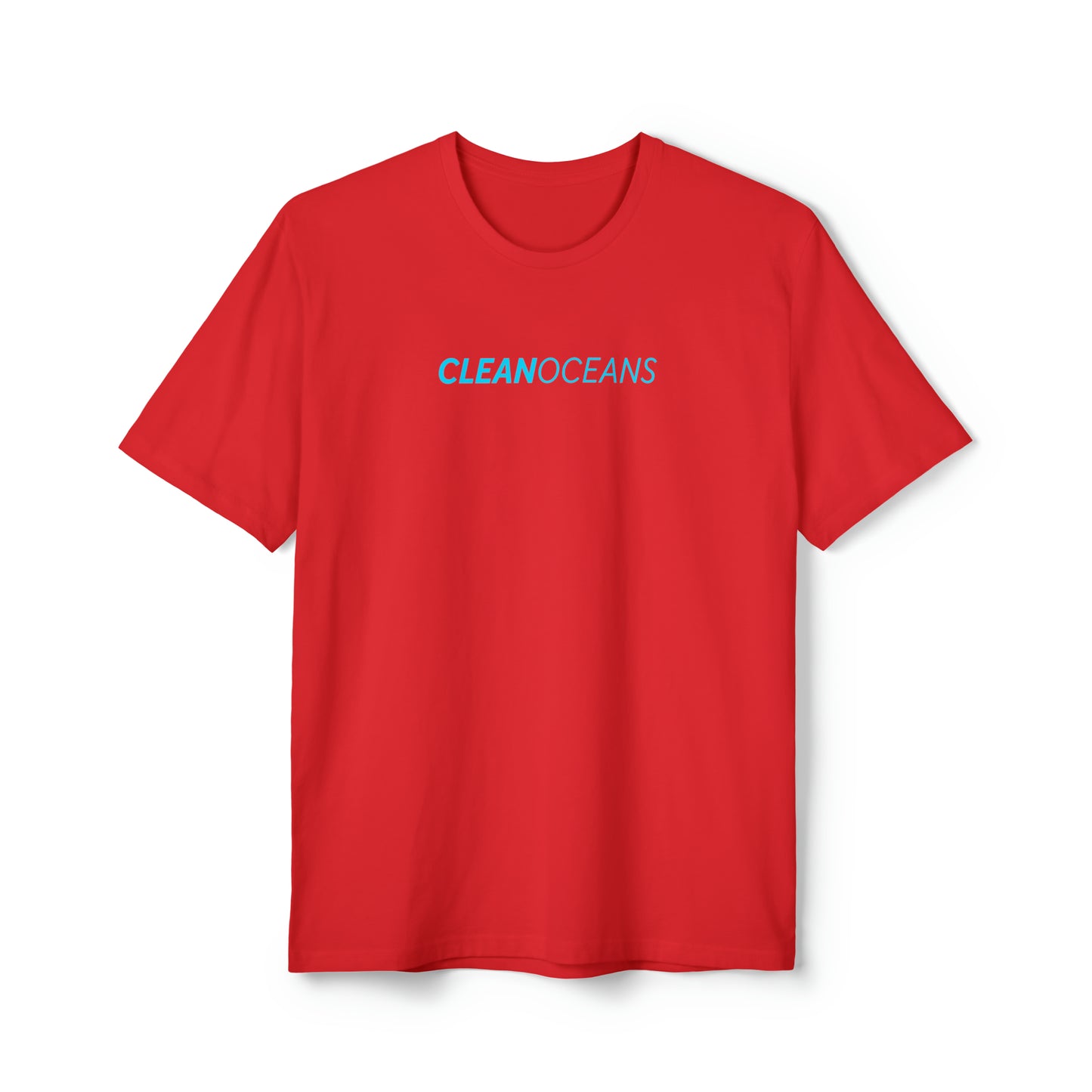 CleanOceans Unisex District® Re-Tee®, Turquoise Script