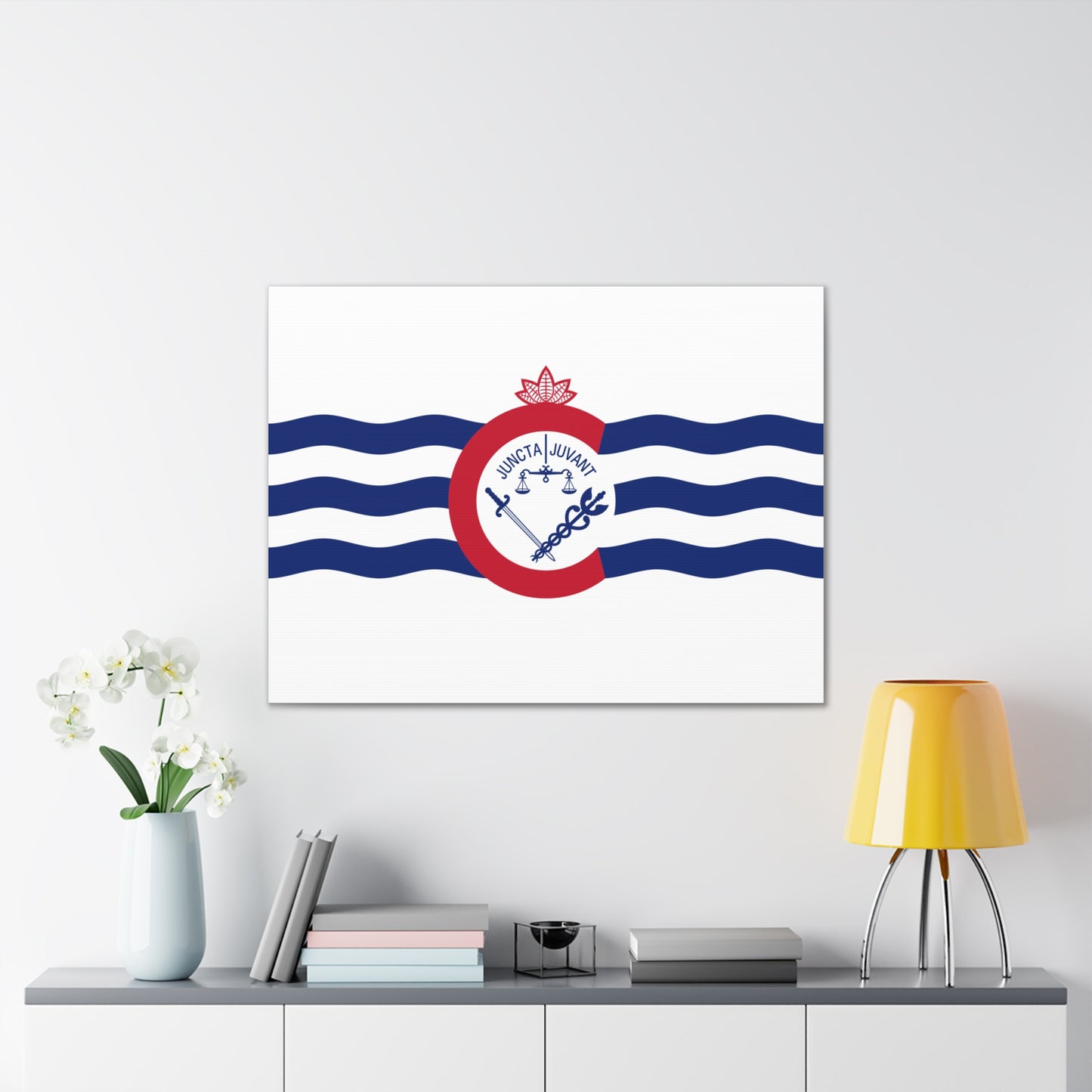 Cincinnati Flag, Canvas Stretched, 0.75"