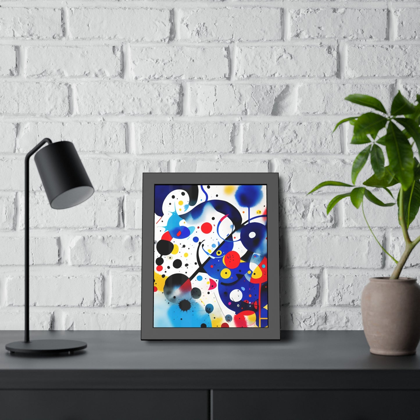 Framed Paper Poster, Inspired by Miro