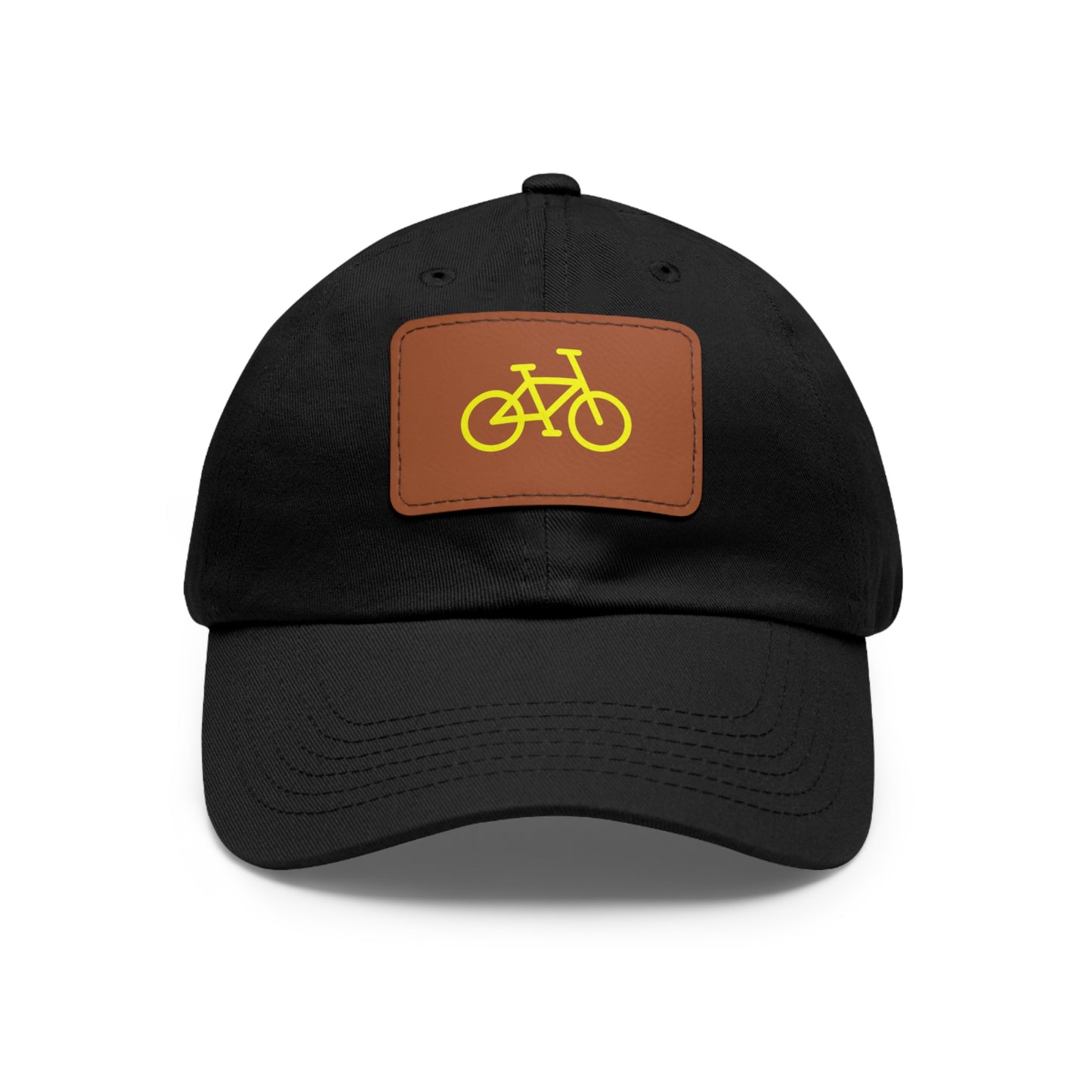 BIKE, Dad Hat with Leather Patch (Rectangle)