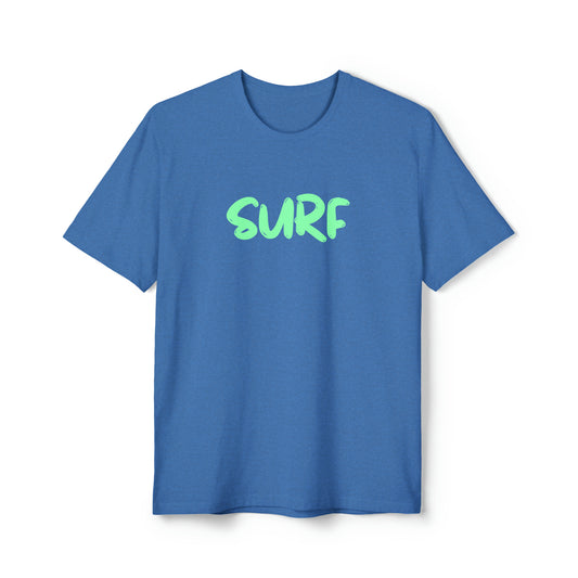 SURF Unisex District® Re-Tee®, Turquoise Script