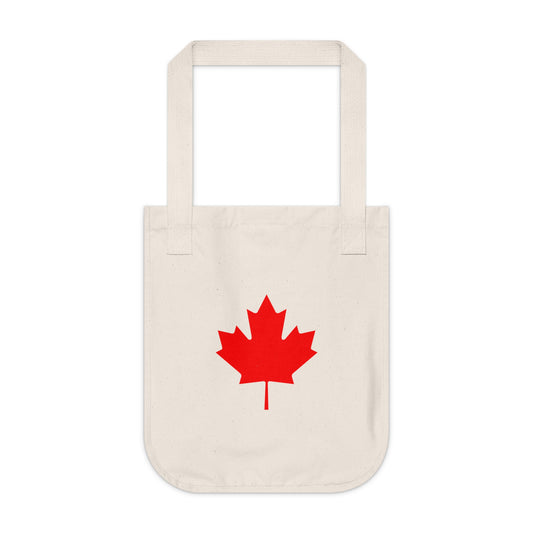 Canadian Maple Leaf, Organic Canvas Tote Bag