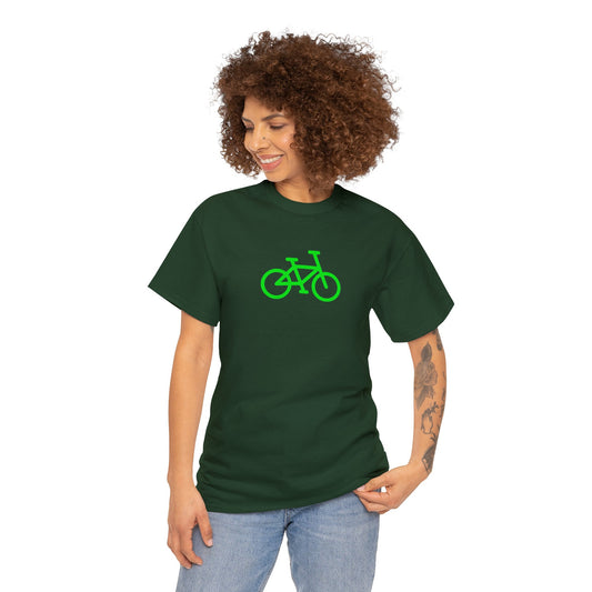 BIKE Unisex Heavy Cotton Tee, Green Print