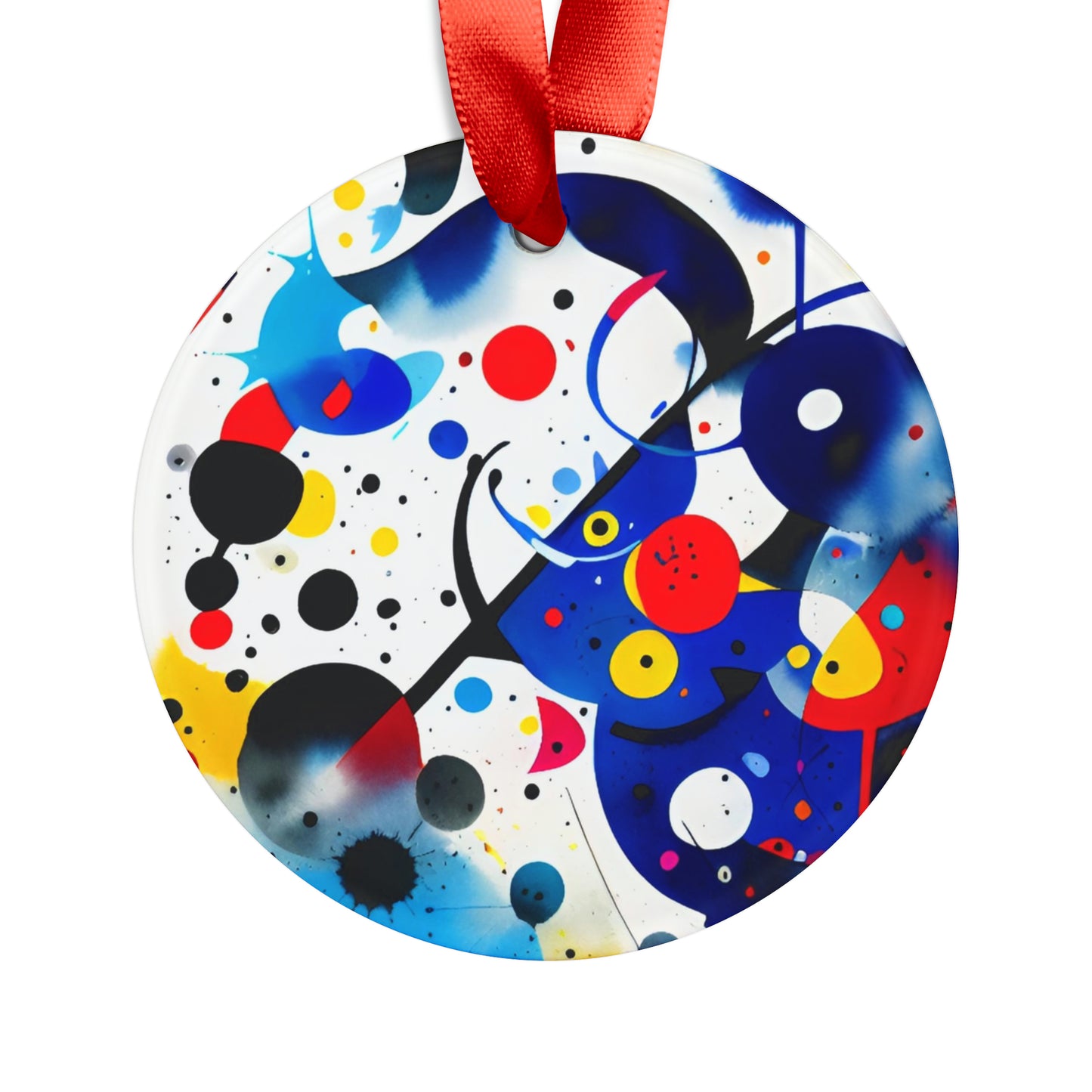 Acrylic Ornament with Ribbon, Inspired by Miro