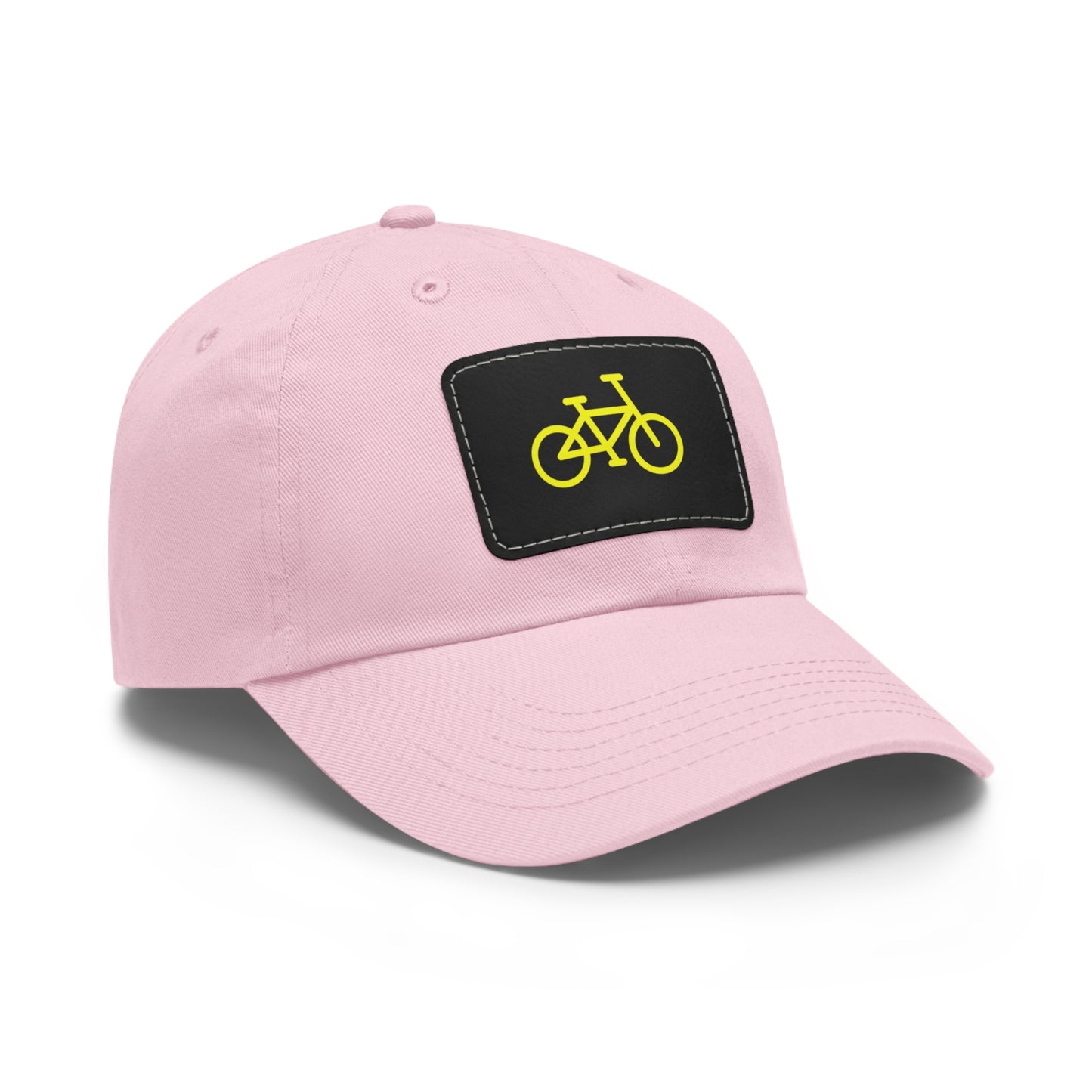 BIKE, Dad Hat with Leather Patch (Rectangle)