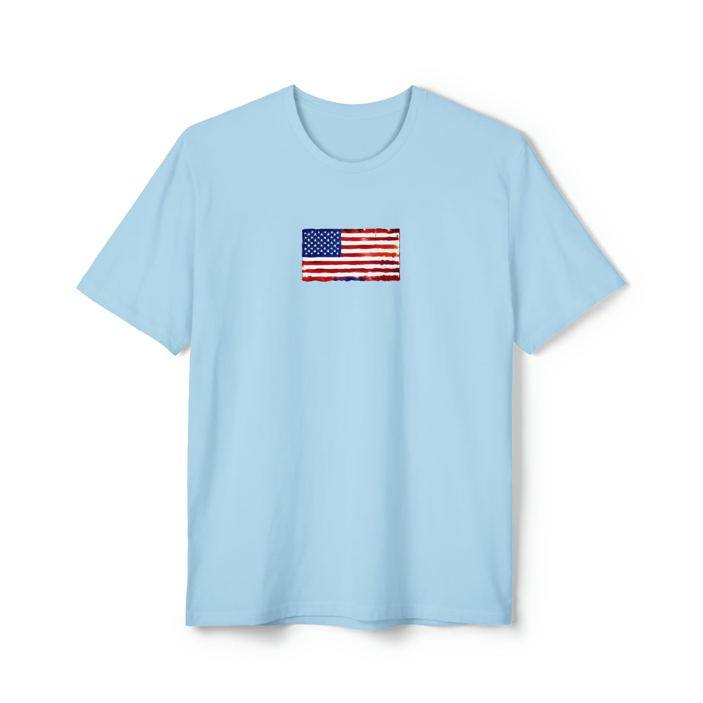 American Flag Watercolor, Unisex District® Re-Tee®