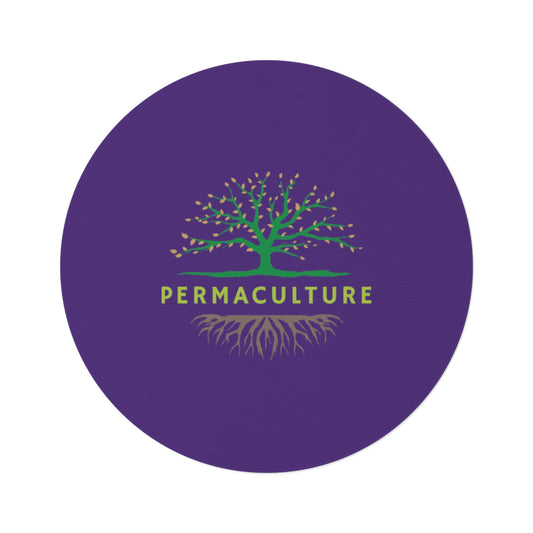 Purple Round Rug, Permaculture