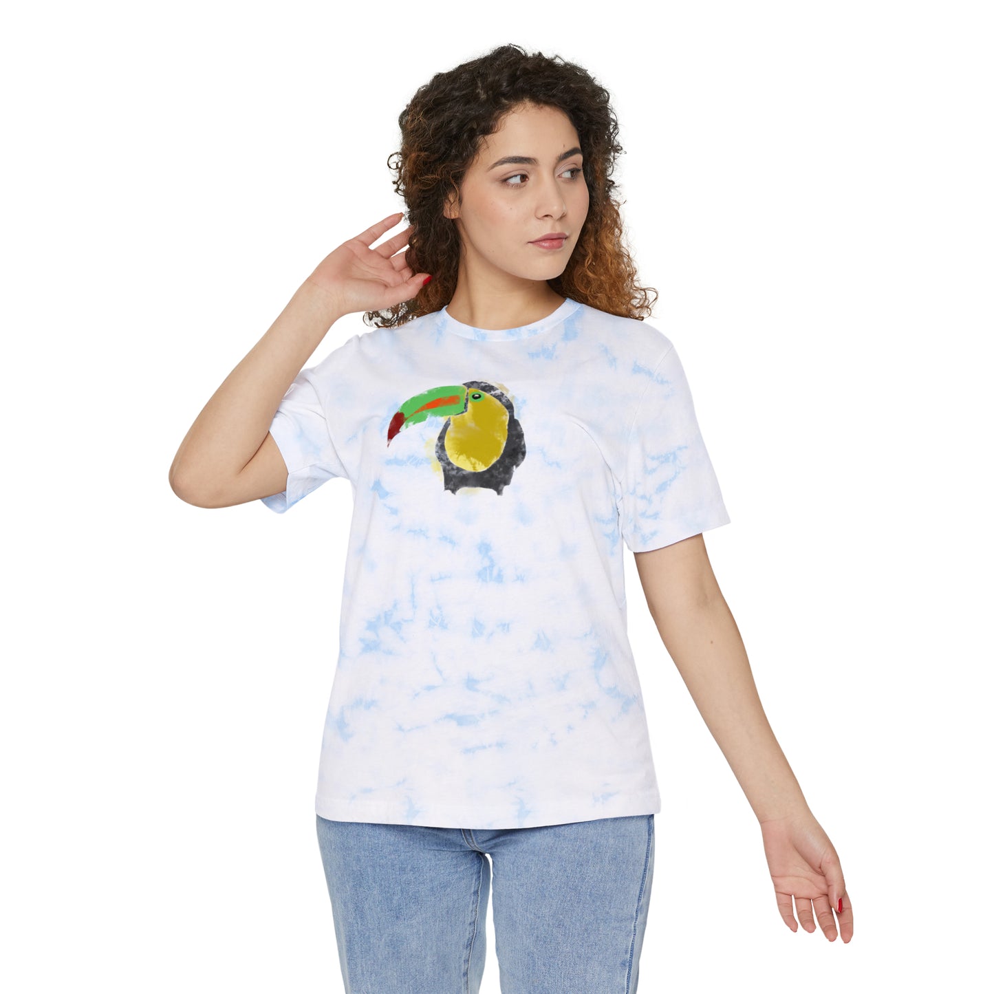 Toucan, Unisex FWD Fashion Tie-Dyed T-Shirt