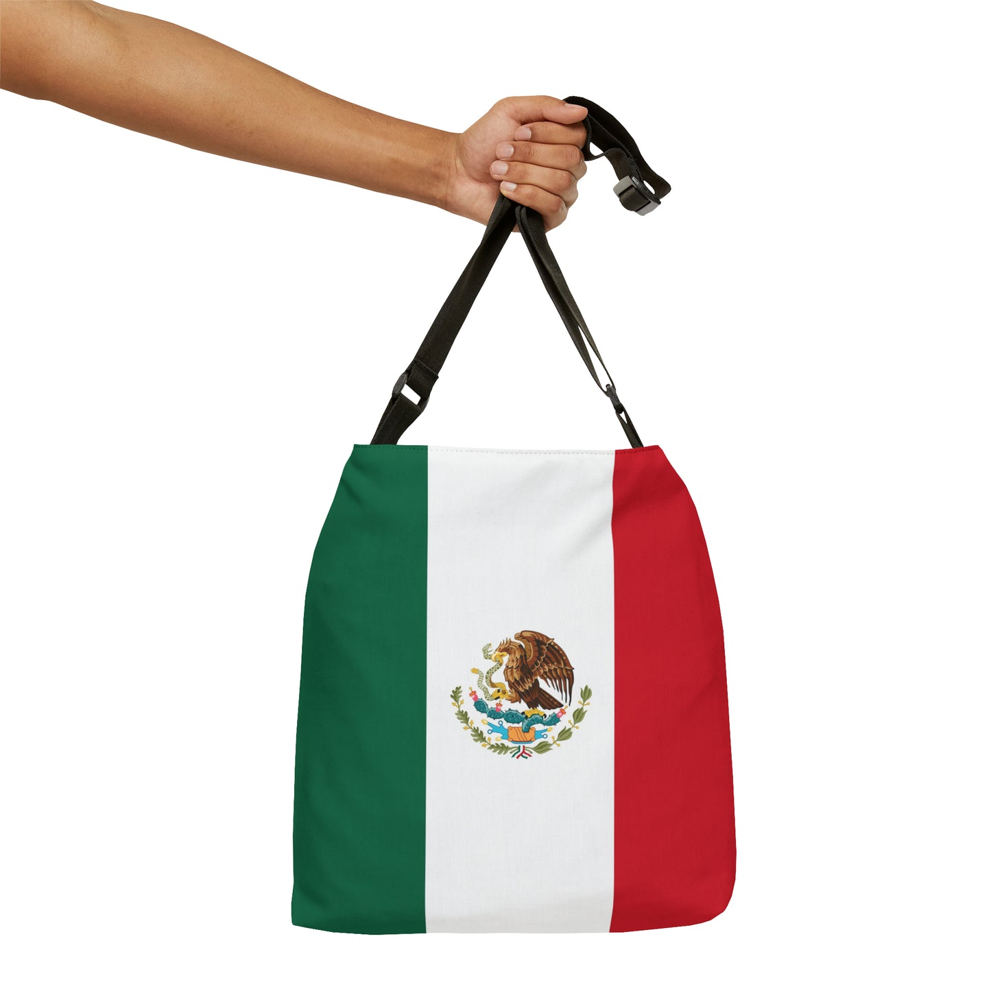 Mexican Flag, Adjustable Tote Bag