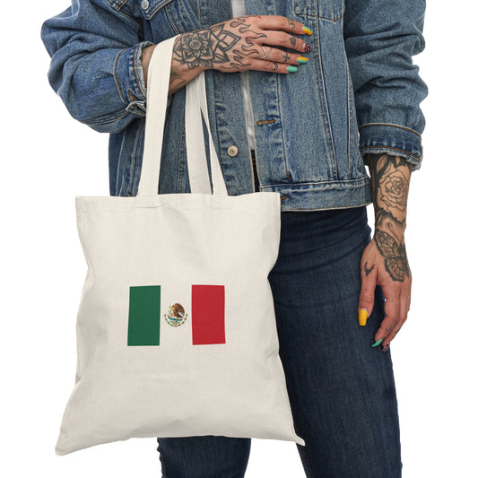 Mexican Flag, Natural Tote Bag