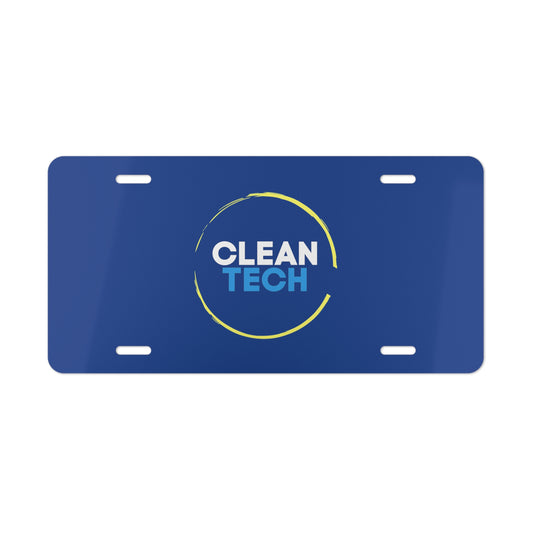 CLEANTECH License Plate, Blue