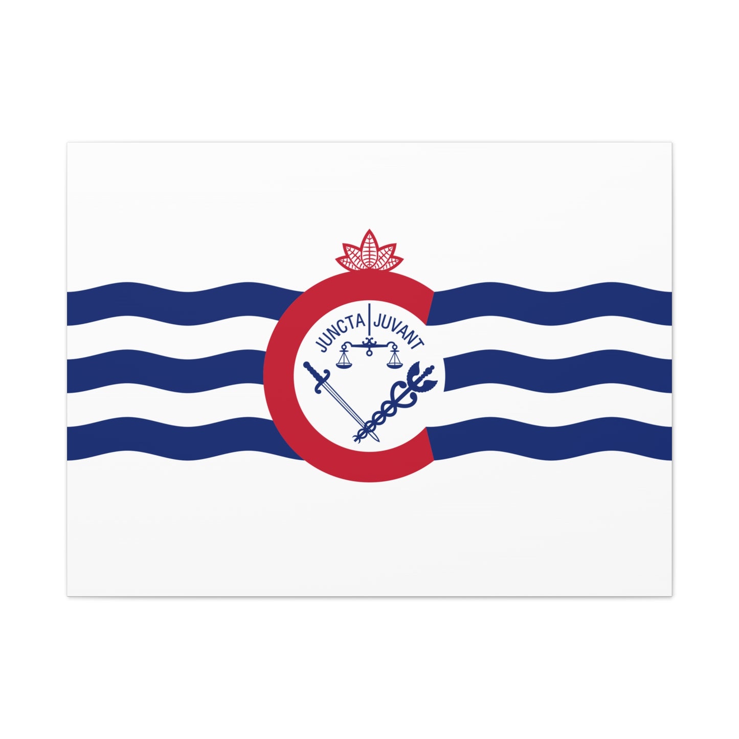 Cincinnati Flag, Canvas Stretched, 0.75"