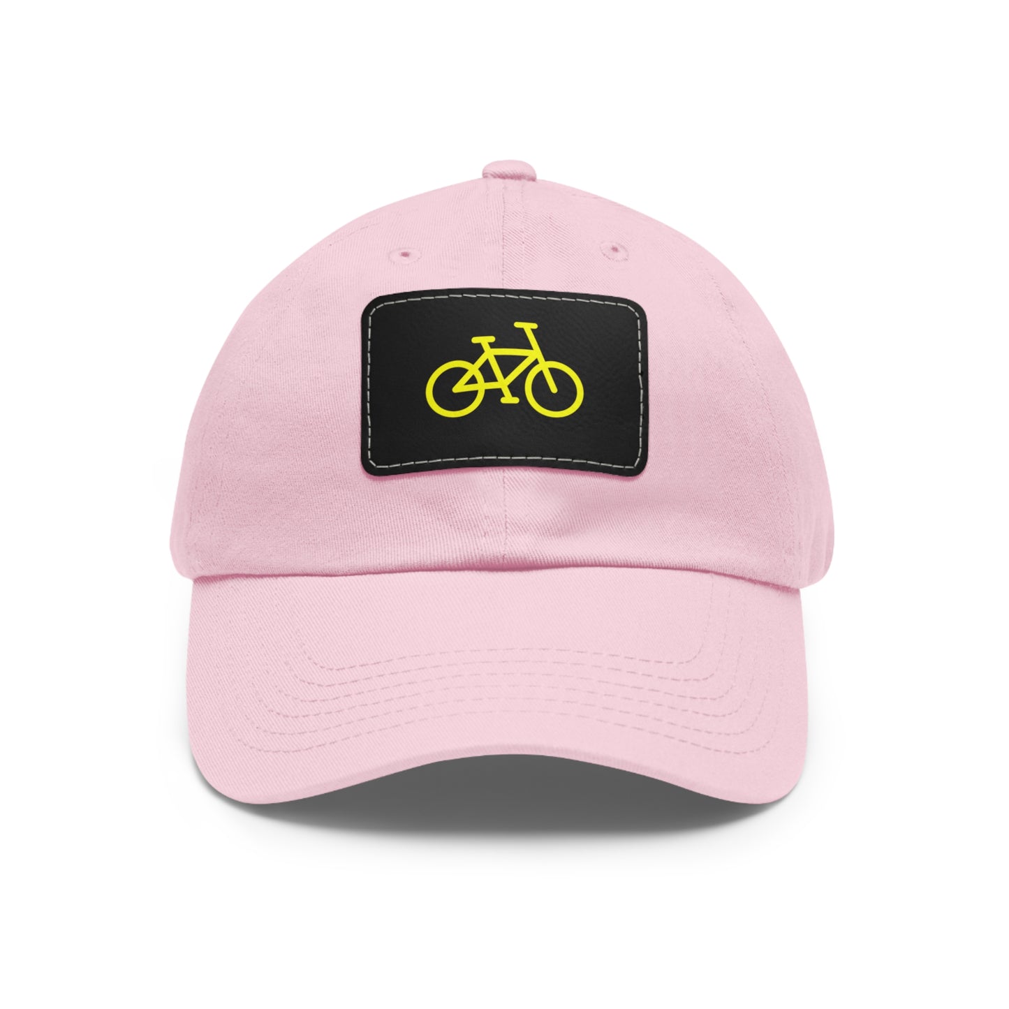 BIKE, Dad Hat with Leather Patch (Rectangle)
