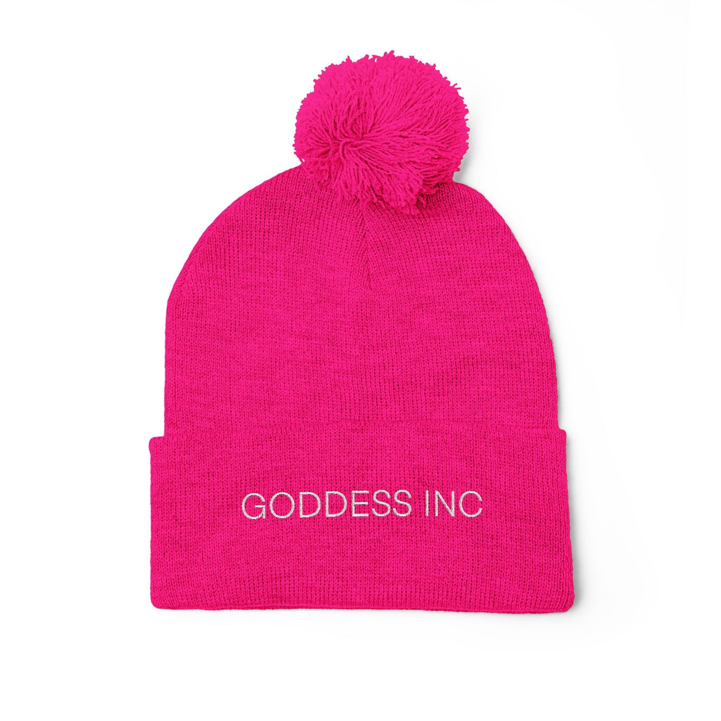 Goddess Inc, Pom-Pom Knit Cap (Embroidery)