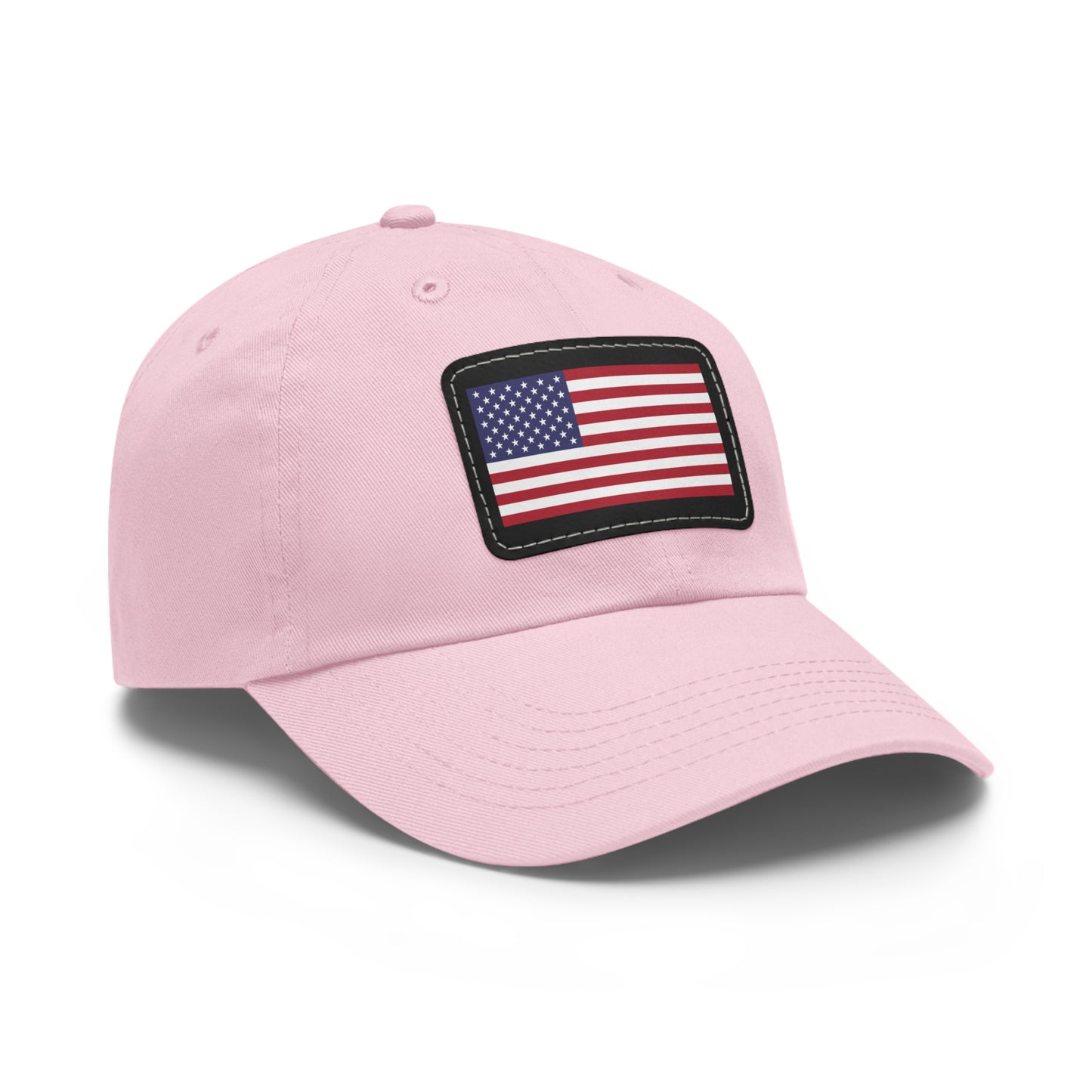 American Flag, Dad Hat with Leather Patch