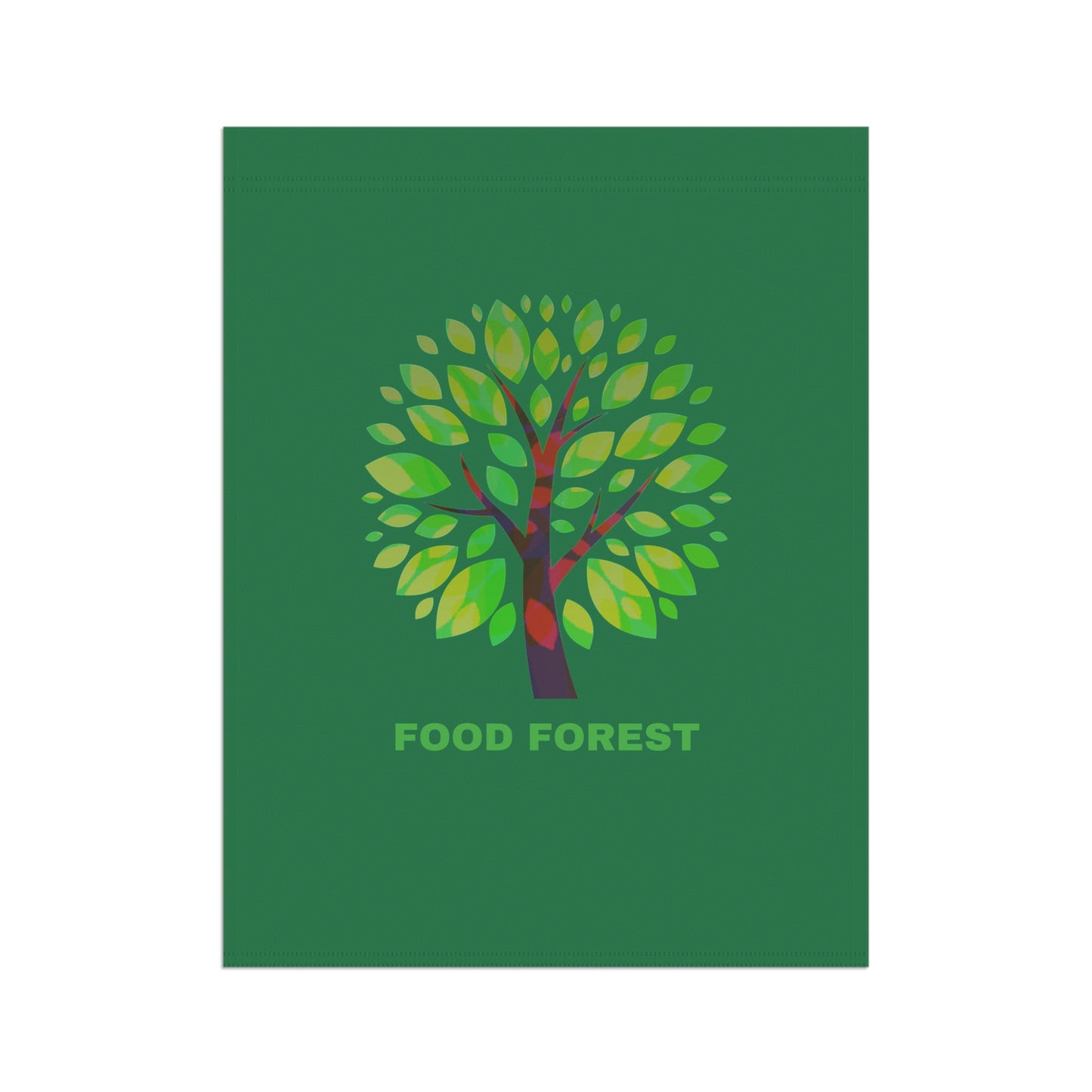 FOOD FOREST Garden & House Banner, Green