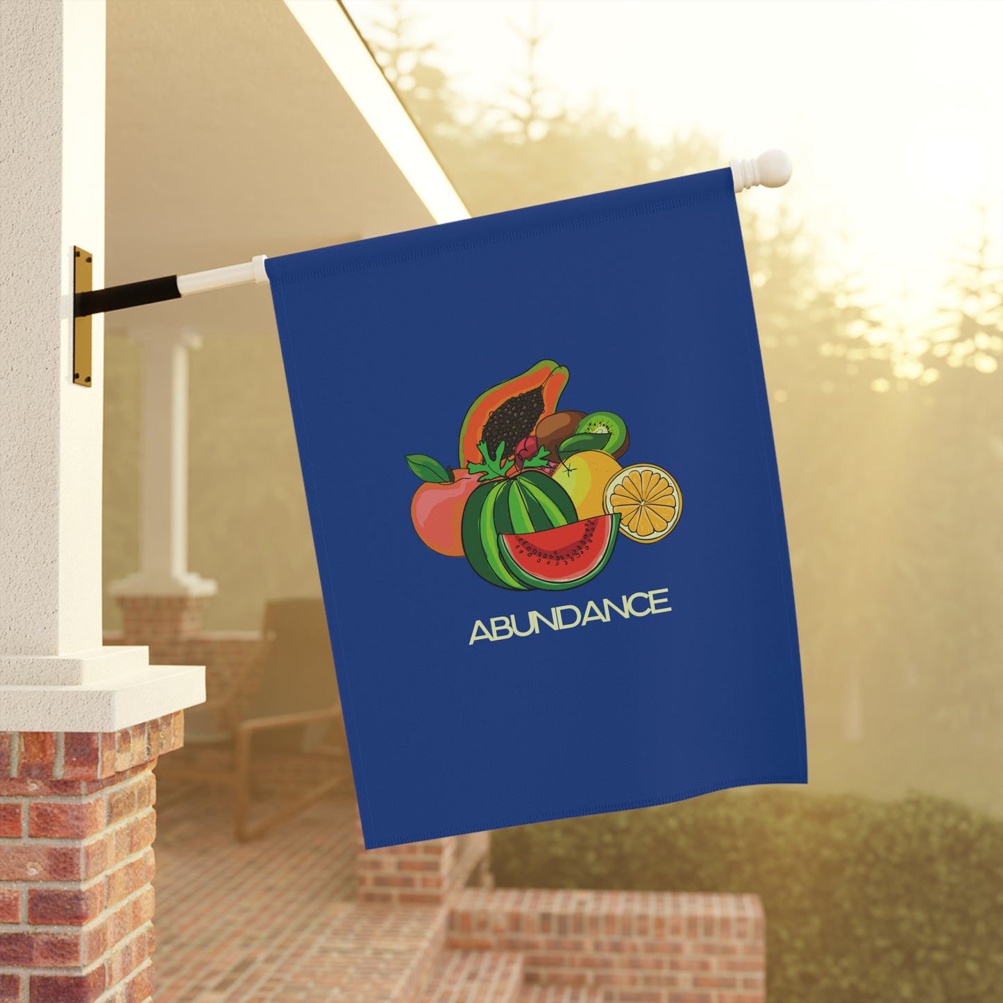 ABUNDANCE Garden & House Banner - Blue